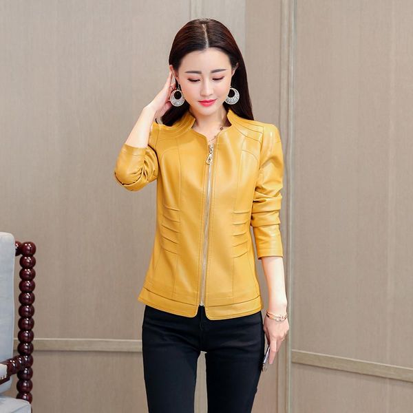 women's leather & faux 2021 autumn winter short slim female fake jacket fashion large size stand collar ladies cw480, Black
women's leather & faux 2021 autumn winter short slim female fake jacket fashion large size stand collar ladies cw480, Black
