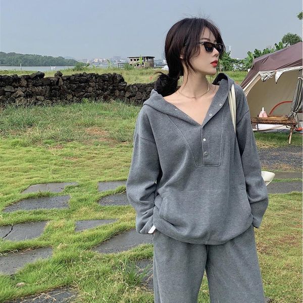 women's tracksuits 2021 women spring and fall casual 2 piece set pullover hoodies high waist wide legs sweatpants tracksuit harajuk, Gray
women's tracksuits 2021 women spring and fall casual 2 piece set pullover hoodies high waist wide legs sweatpants tracksuit harajuk, Gray