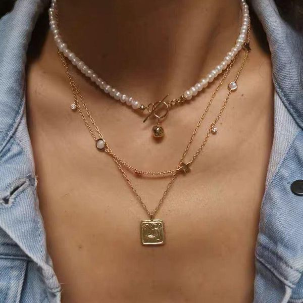 pendant necklaces elegant statement freshwater pearl chain standard necklace for women ot buckle choker party jewelry accessories, Silver
pendant necklaces elegant statement freshwater pearl chain standard necklace for women ot buckle choker party jewelry accessories, Silver