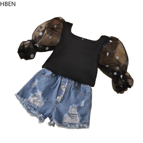 clothing sets da fashion girls princess clothes set mesh dot sleeve t-shirt+hole jeans shorts pant 2pcs kids suit 2021 summer outfits, White
clothing sets da fashion girls princess clothes set mesh dot sleeve t-shirt+hole jeans shorts pant 2pcs kids suit 2021 summer outfits, White