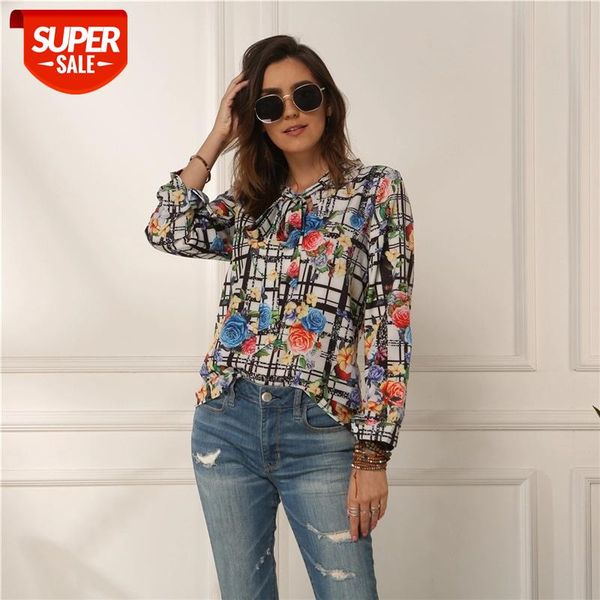 2021 new fashion print summer single breasted full sleeve shirts streetwear regular floral print blouse bow women casual #t145, White
2021 new fashion print summer single breasted full sleeve shirts streetwear regular floral print blouse bow women casual #t145, White