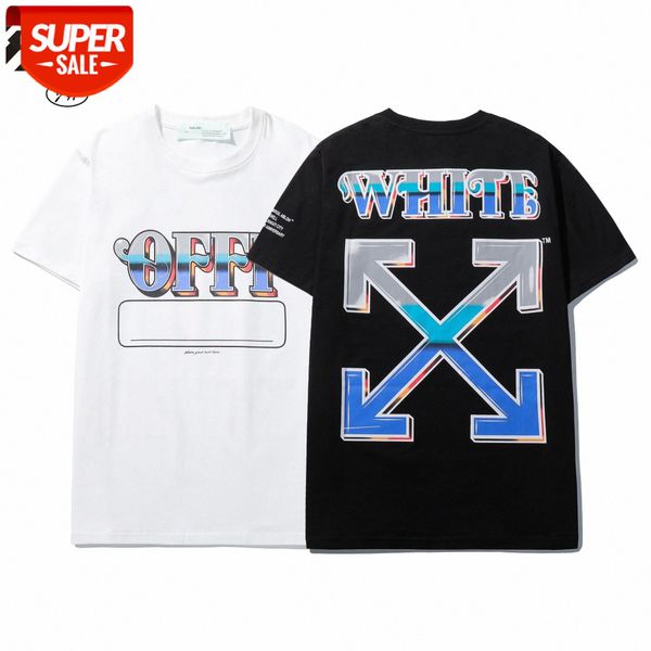 brand gradient blue arrow on the back hedging short sleeve #do06, White;black 
brand gradient blue arrow on the back hedging short sleeve #do06, White;black
