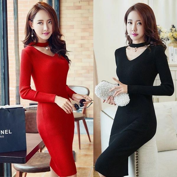 casual dresses women 2021 autumn winter package hip knitted female v neck elegant slim bodycon dress ladies pencil midi vestidos l531, Black;gray
casual dresses women 2021 autumn winter package hip knitted female v neck elegant slim bodycon dress ladies pencil midi vestidos l531, Black;gray