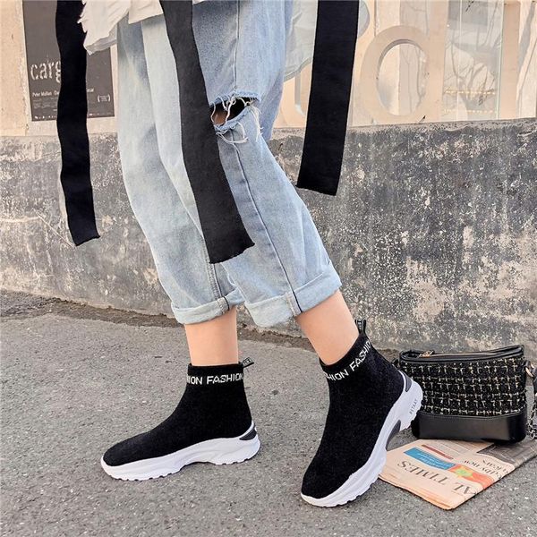 boots women socks 2021 arrivals shoes slip on high ankle booties woman fashion casual sneakers ladies chaussure femme, Black
boots women socks 2021 arrivals shoes slip on high ankle booties woman fashion casual sneakers ladies chaussure femme, Black