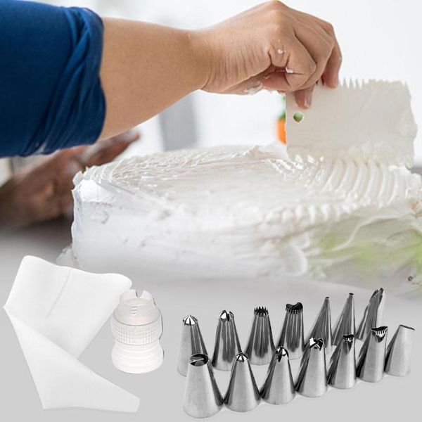 cake decorating tools silicone pastry bag tips kitchen baking diy icing piping cream reusable bags +14 nozzle set &
cake decorating tools silicone pastry bag tips kitchen baking diy icing piping cream reusable bags +14 nozzle set &