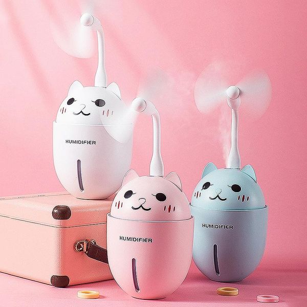 electric fans cute cat shape humidifier portable air purification sprayer with usb fan and small light
electric fans cute cat shape humidifier portable air purification sprayer with usb fan and small light