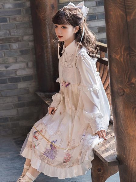 vintage japan style lolita gothic sweet cute white lace bowtie bow ribbon girl's chiffon shirt long sleeve blouse basic women's bl
vintage japan style lolita gothic sweet cute white lace bowtie bow ribbon girl's chiffon shirt long sleeve blouse basic women's bl