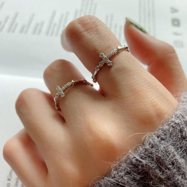 cluster rings 1pc women's authentic s925 sterling silver fine jewelry cz cross & skeleton design ring adjust tlj1076, Golden;silver
cluster rings 1pc women's authentic s925 sterling silver fine jewelry cz cross & skeleton design ring adjust tlj1076, Golden;silver