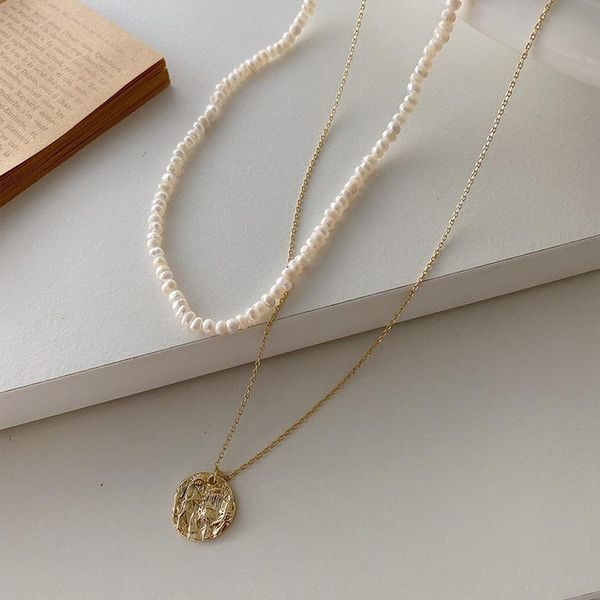 chokers allme french double layers natural freshwater pearls necklace for women gold color coin pendant necklaces jewellery, Golden;silver
chokers allme french double layers natural freshwater pearls necklace for women gold color coin pendant necklaces jewellery, Golden;silver