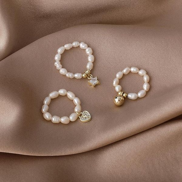 wedding rings minar stylish baroque freshwater pearl for women shinning cz zircon star love heart beads elastic ring jewelry, Slivery;golden
wedding rings minar stylish baroque freshwater pearl for women shinning cz zircon star love heart beads elastic ring jewelry, Slivery;golden