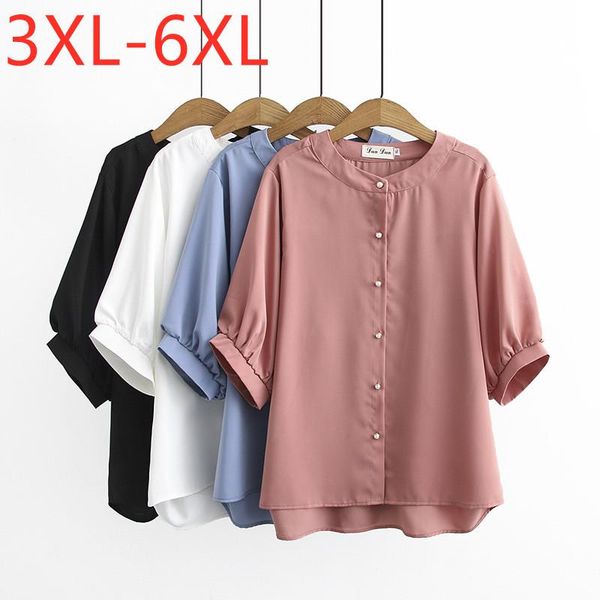 women's blouses & shirts 2021 ladies summer plus size for women large blouse half sleeve loose casual button pink cotton shirt 3xl 4xl, White
women's blouses & shirts 2021 ladies summer plus size for women large blouse half sleeve loose casual button pink cotton shirt 3xl 4xl, White