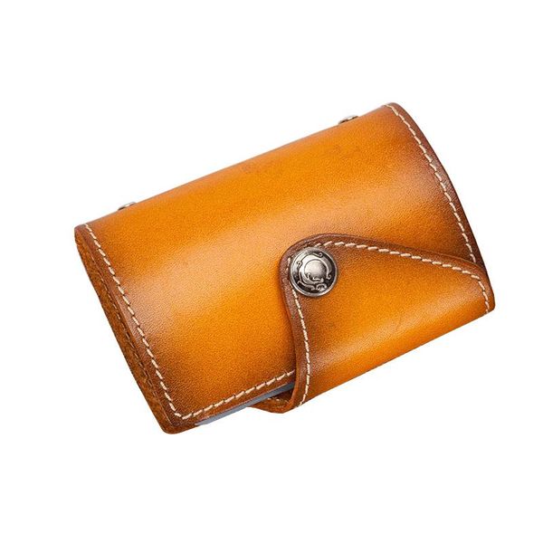 card holders handmade holder tanned leather minimalist wallet for cards women vintage bank id case porte carte, Brown;gray
card holders handmade holder tanned leather minimalist wallet for cards women vintage bank id case porte carte, Brown;gray