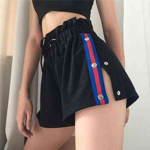 women patchwork side split pleated high-waist drawstring shorts street y2k club outfits bottoms, White;black
women patchwork side split pleated high-waist drawstring shorts street y2k club outfits bottoms, White;black