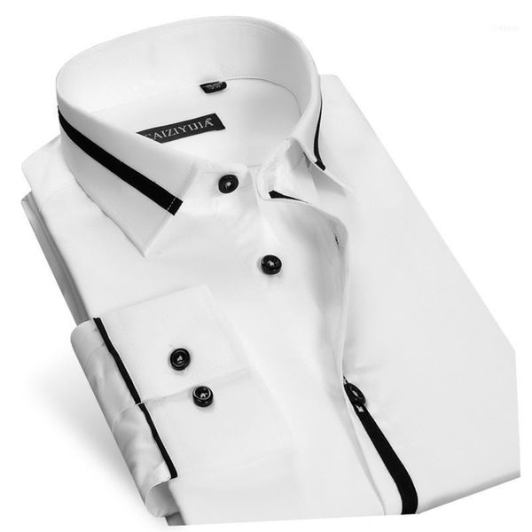 luxury 100% cotton men's white color dress shirt formal business soft patchwork social smart casual shirt1, White;black
luxury 100% cotton men's white color dress shirt formal business soft patchwork social smart casual shirt1, White;black