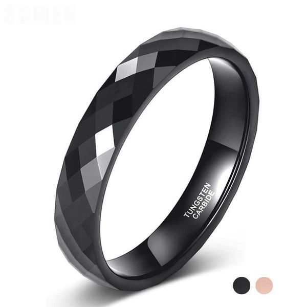 wedding rings 4mm tungsten multi-faceted rose gold/black engagement band for women men comfort fit couple, Slivery;golden
wedding rings 4mm tungsten multi-faceted rose gold/black engagement band for women men comfort fit couple, Slivery;golden