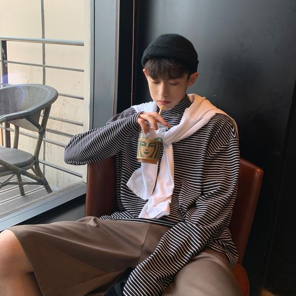 men's hoodies & sweatshirts 2021 korean version harajuku bf wind stripe long sleeve t-shirt with half high collar for men and women, Black
men's hoodies & sweatshirts 2021 korean version harajuku bf wind stripe long sleeve t-shirt with half high collar for men and women, Black