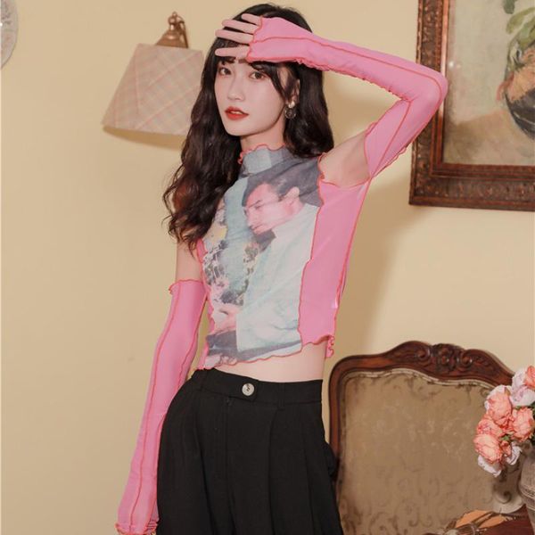 women's t-shirt zcsmll designer off shoulder mesh long sleeve see through t shirt women tee summer fashion j002, White
women's t-shirt zcsmll designer off shoulder mesh long sleeve see through t shirt women tee summer fashion j002, White