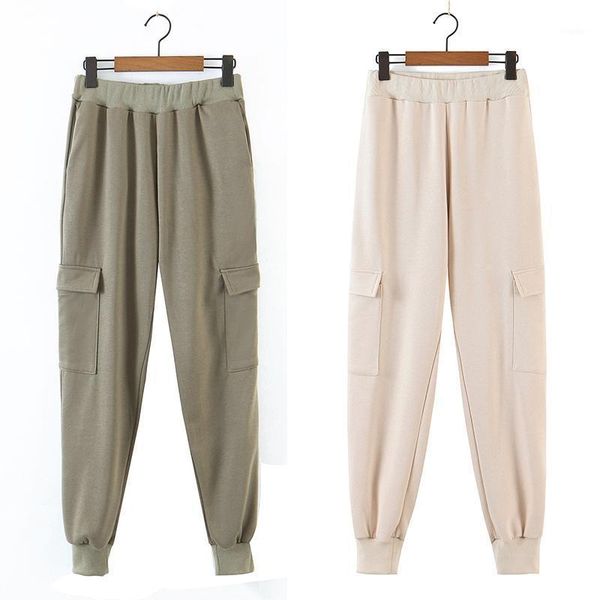women's pants & capris za jogger 2021 fashion girls cotton elastic high waist pockets jogging trousers female winter, Black;white
women's pants & capris za jogger 2021 fashion girls cotton elastic high waist pockets jogging trousers female winter, Black;white