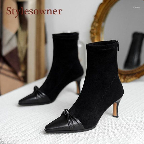 boots stylesowner socks women 2021 autumn winter stiletto high-heel stretch pointed toe stitching mid-tube ankle1, Black
boots stylesowner socks women 2021 autumn winter stiletto high-heel stretch pointed toe stitching mid-tube ankle1, Black