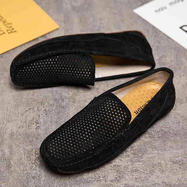 dress shoes classic summer loafers men leather suede casual brand slip on soft breathable hollow mesh flats male light mans moccas, Black
dress shoes classic summer loafers men leather suede casual brand slip on soft breathable hollow mesh flats male light mans moccas, Black