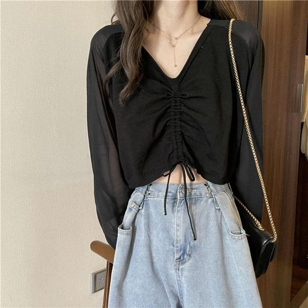 women's blouses & shirts women summer t-shirts fashion shirring v-neck sunproof loose solid color crop lantern sleeve ladies chiffon b, White
women's blouses & shirts women summer t-shirts fashion shirring v-neck sunproof loose solid color crop lantern sleeve ladies chiffon b, White