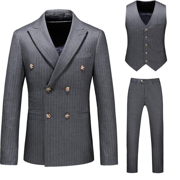 men's suits & blazers stripe suit gentleman double breasted blazer 3 pcs set slim fit wedding male jacket coat pants vest, White;black
men's suits & blazers stripe suit gentleman double breasted blazer 3 pcs set slim fit wedding male jacket coat pants vest, White;black