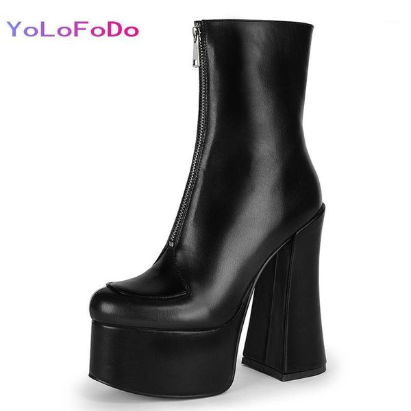 boots 2021 faux leather women ankle platform super square high heel short fashion zipper autumn winter black1, Black
boots 2021 faux leather women ankle platform super square high heel short fashion zipper autumn winter black1, Black