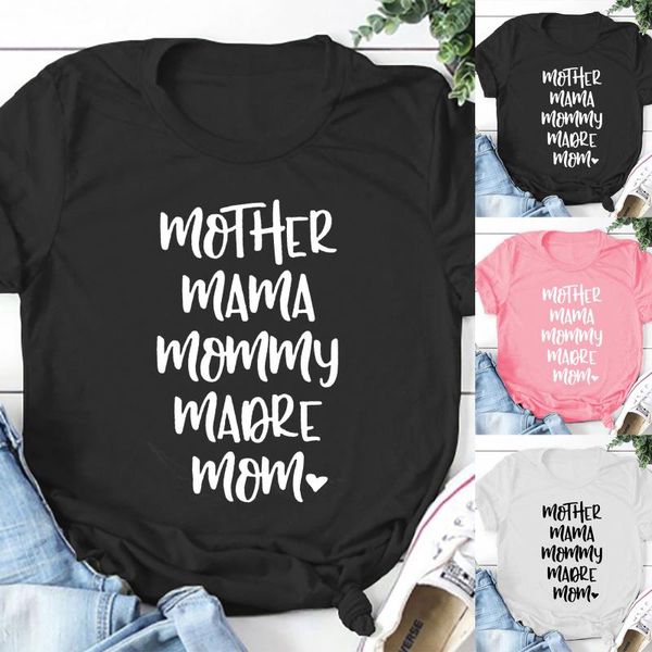 women's t-shirt mother mama mommy mom letter women 2021 mother's day oversized o-neck casual short sleeve t-shirts camisetas de mu, White
women's t-shirt mother mama mommy mom letter women 2021 mother's day oversized o-neck casual short sleeve t-shirts camisetas de mu, White