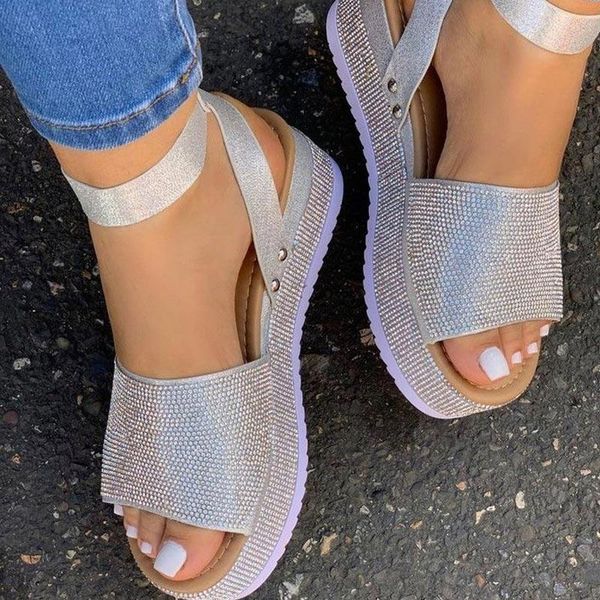 sandals woman thick bottom non slip buckle strap wedges crystal female footwear peep toe fashion ladies shoes 2021 summer, Black
sandals woman thick bottom non slip buckle strap wedges crystal female footwear peep toe fashion ladies shoes 2021 summer, Black