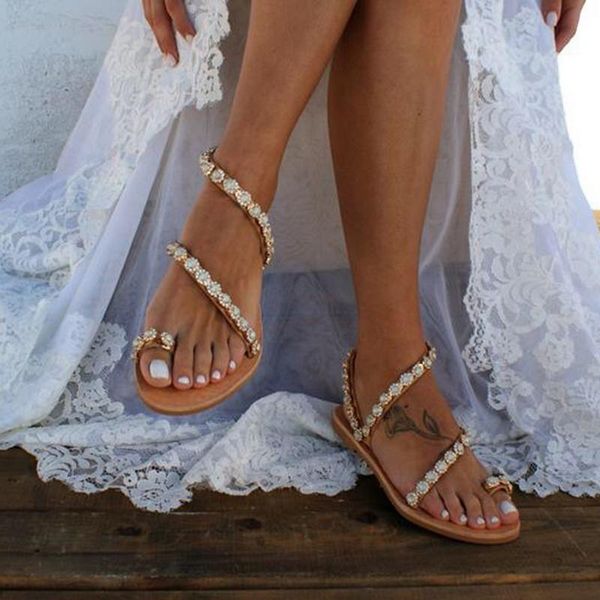 summer flat sandals sweet boho pearl decoration leather flats women beach sand holiday shoes plus size 43, Black
summer flat sandals sweet boho pearl decoration leather flats women beach sand holiday shoes plus size 43, Black