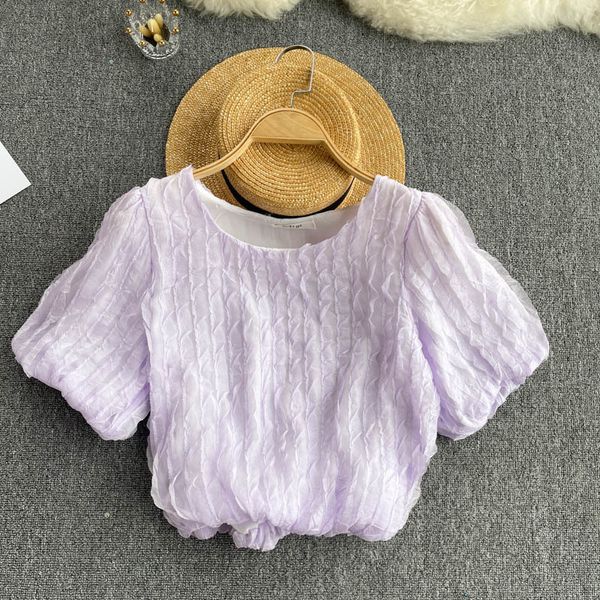 women's knits & tees women fashion short sleeve wave edge sweet chiffon shirt solid color casual blouse clothes s005 s9j, White
women's knits & tees women fashion short sleeve wave edge sweet chiffon shirt solid color casual blouse clothes s005 s9j, White