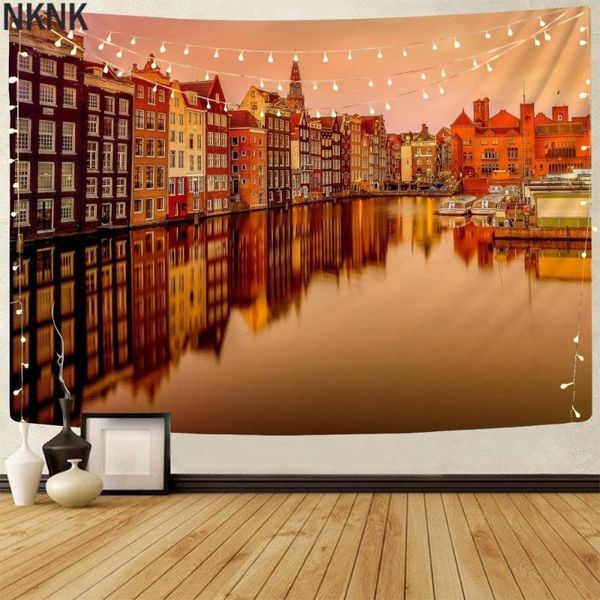 tapestries nknk brand city tapiz houses 3d print lake landscape wall rugs hanging mandala polyester fashion
tapestries nknk brand city tapiz houses 3d print lake landscape wall rugs hanging mandala polyester fashion