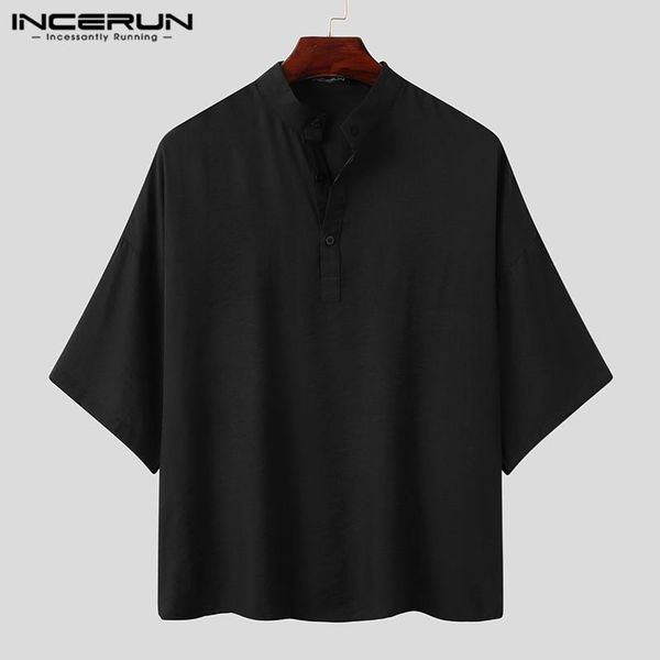 men solid color shirts vintage half sleeve stand collar camisa man retro button blouse comfy loose masculina 5xl men's casual, White;black
men solid color shirts vintage half sleeve stand collar camisa man retro button blouse comfy loose masculina 5xl men's casual, White;black