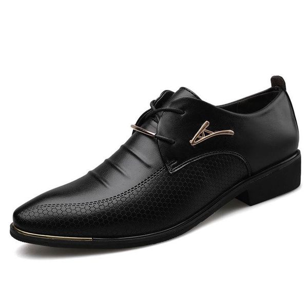 dress shoes men's leather formal lace up oxfords fashion retro elegant work footwear men 2021, Black
dress shoes men's leather formal lace up oxfords fashion retro elegant work footwear men 2021, Black