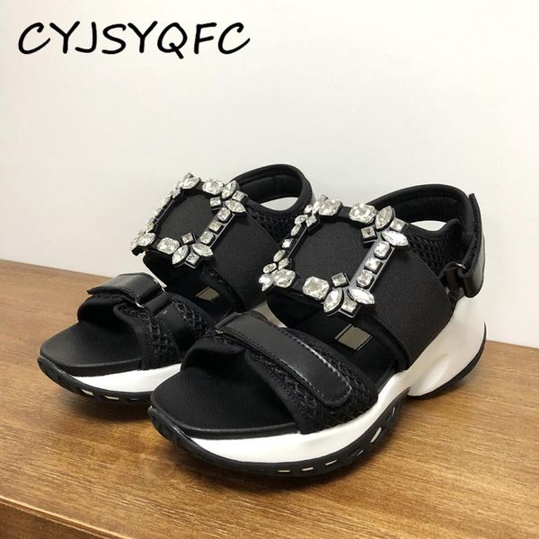 sandals cyjsyqfc summer wedges women crystal breathable leather thick bottom ladies shoes roman gladiator, Black
sandals cyjsyqfc summer wedges women crystal breathable leather thick bottom ladies shoes roman gladiator, Black