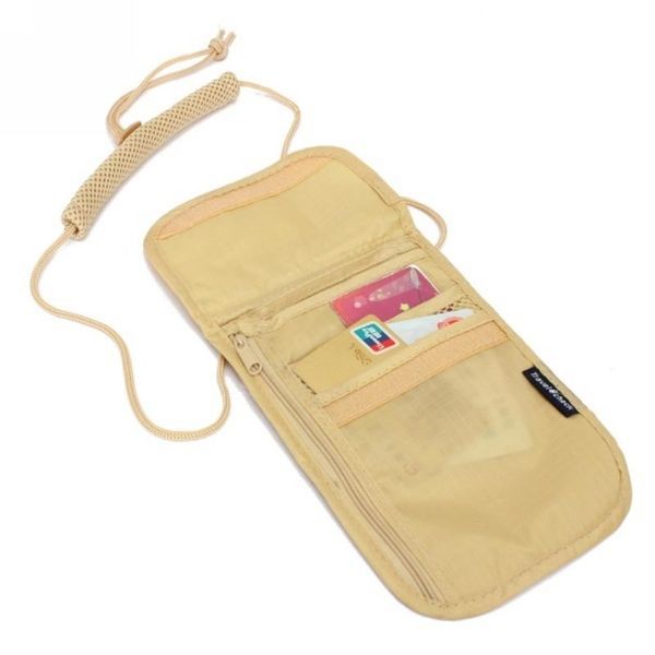 card holders foldable waterproof nylon money security document anti-theft casual neck travel passport pouch, Brown;gray
card holders foldable waterproof nylon money security document anti-theft casual neck travel passport pouch, Brown;gray