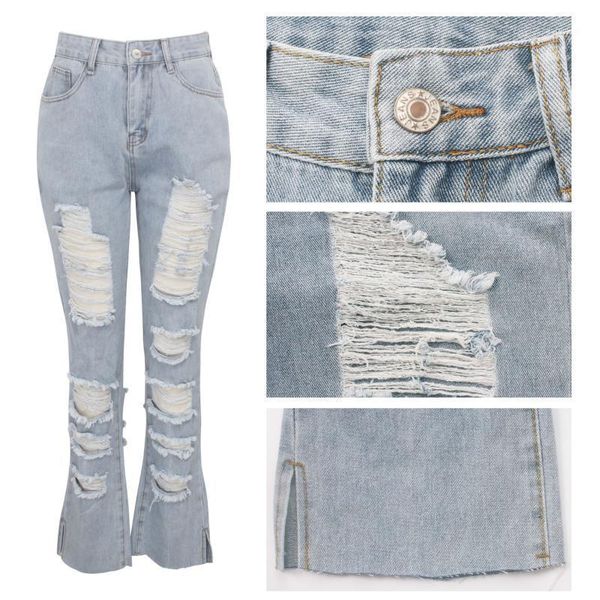casual jeans for women fashion personality front and rear holes high waist cotton non-stretch straight trousers commuting women's, Blue
casual jeans for women fashion personality front and rear holes high waist cotton non-stretch straight trousers commuting women's, Blue
