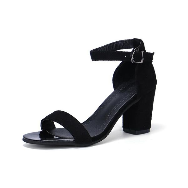 retro fashion sandals summer suede metal buckle national wind wild simple high heels trend casual women's single shoes, Black
retro fashion sandals summer suede metal buckle national wind wild simple high heels trend casual women's single shoes, Black
