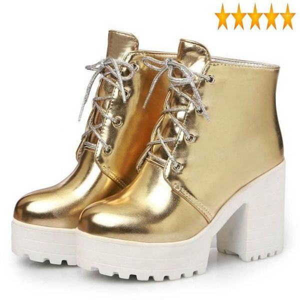 boots heel hip high hop block womens ankle fashion faux patent leather stage show footwear lace up thick platform punk shoes1, Black
boots heel hip high hop block womens ankle fashion faux patent leather stage show footwear lace up thick platform punk shoes1, Black