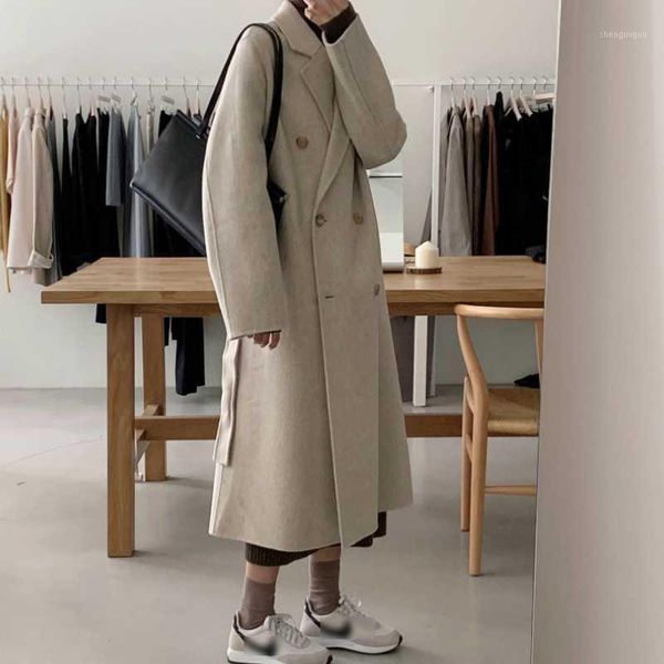women's woolen jacket autumn winter temperament solid turn down collar long-sleeve fashion casual female loose mid-length coat wool & b, Black
women's woolen jacket autumn winter temperament solid turn down collar long-sleeve fashion casual female loose mid-length coat wool & b, Black