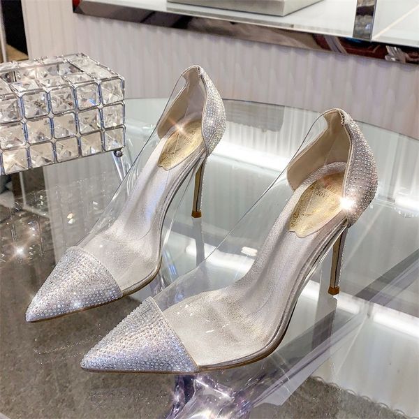 sandals autumn stilettos transparent crystal wild pointed rhinestone single sier shallow mouth wedding shoes women, Black
sandals autumn stilettos transparent crystal wild pointed rhinestone single sier shallow mouth wedding shoes women, Black