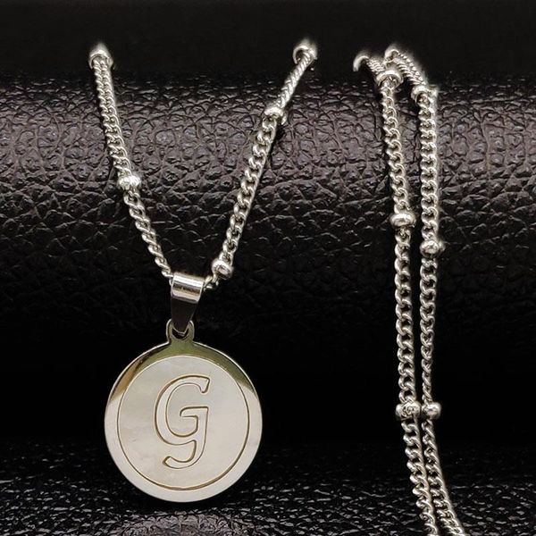 pendant necklaces 2021 fashion letter g shell stainless steel statement necklace women silver color pendants jewelry bijoux femme n19s01
pendant necklaces 2021 fashion letter g shell stainless steel statement necklace women silver color pendants jewelry bijoux femme n19s01