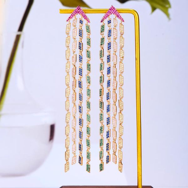 stud godki luxury super long tassels earrings for women wedding cubic zirconia cz dubai bridal boucle d'oreille femme 2021, Golden;silver
stud godki luxury super long tassels earrings for women wedding cubic zirconia cz dubai bridal boucle d'oreille femme 2021, Golden;silver