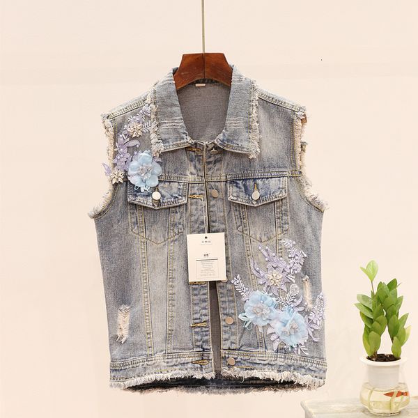 jacket autumn flower women waistcoat beading diamonds korean large size denim vest sleeveless jacket ladies jeans feminino, Black;brown
jacket autumn flower women waistcoat beading diamonds korean large size denim vest sleeveless jacket ladies jeans feminino, Black;brown