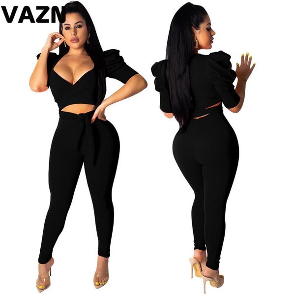 chic product 2021 summer lady 3 colors set puff sleeve lace up v-neck bow skinny pant solid women's tracksuits, Gray
chic product 2021 summer lady 3 colors set puff sleeve lace up v-neck bow skinny pant solid women's tracksuits, Gray