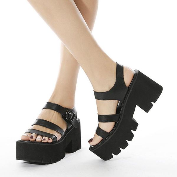 brand arrival female sandals solid buckle platform women rome gothic leisure fashion cool shoes woman, Black
brand arrival female sandals solid buckle platform women rome gothic leisure fashion cool shoes woman, Black