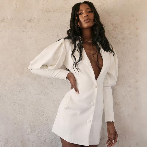 casual dresses women lantern sleeve single breasted bodycon party dress elegant autumn winter white office ladies blazer, Black;gray
casual dresses women lantern sleeve single breasted bodycon party dress elegant autumn winter white office ladies blazer, Black;gray