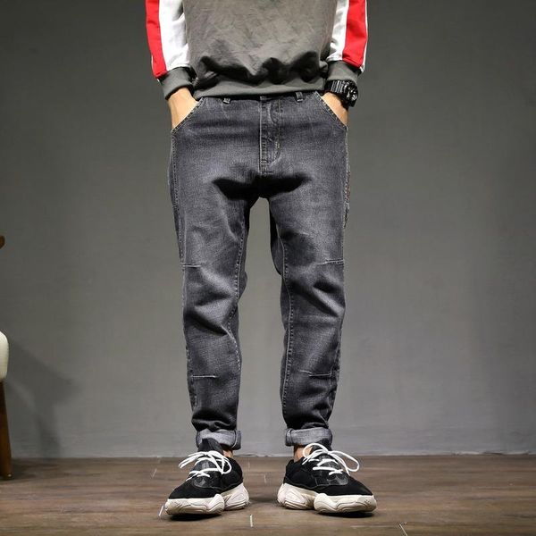 men's jeans mens harem pants fashion pockets desinger loose fit baggy moto men stretch retro streetwear relaxed tapered 42, Blue
men's jeans mens harem pants fashion pockets desinger loose fit baggy moto men stretch retro streetwear relaxed tapered 42, Blue