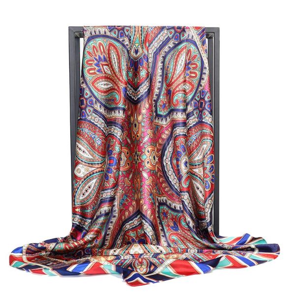 scarves silk scarf paisley headscarf hijab classic retro style female 90cm*90cm square haut bandana head scarfs for women, Blue;gray
scarves silk scarf paisley headscarf hijab classic retro style female 90cm*90cm square haut bandana head scarfs for women, Blue;gray