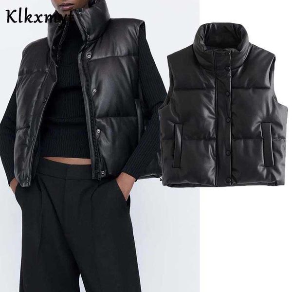 klkxmyt za vest parka women fashion leather cropped padded waistcoat vintage sleeveless zip-up female outerwear chic 210527, Black;white
klkxmyt za vest parka women fashion leather cropped padded waistcoat vintage sleeveless zip-up female outerwear chic 210527, Black;white